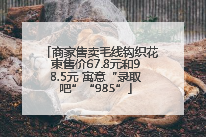 商家售卖毛线钩织花束售价67.8元和98.5元 寓意“录取吧”“985”